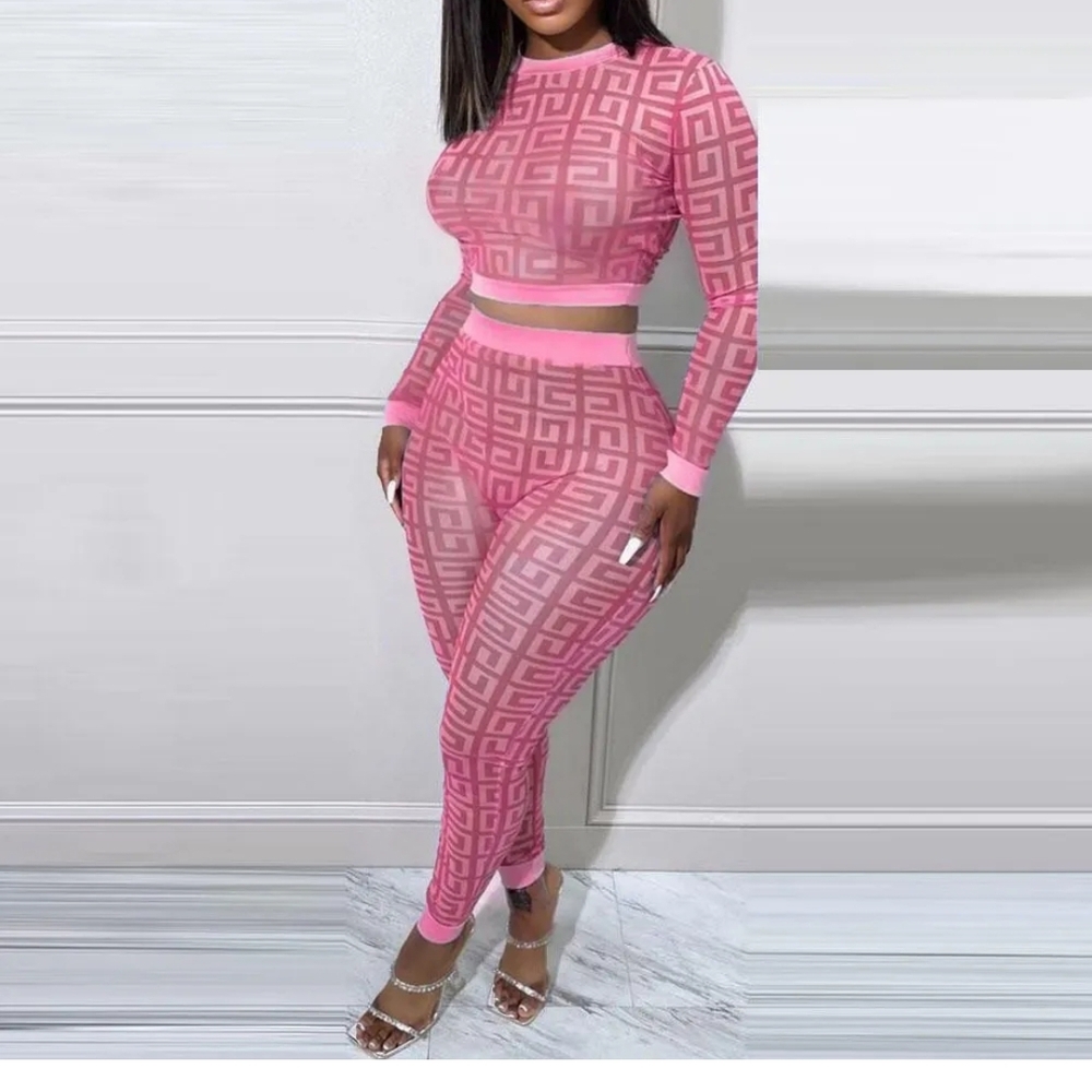 Pink Geometric Women's Jumpsuit